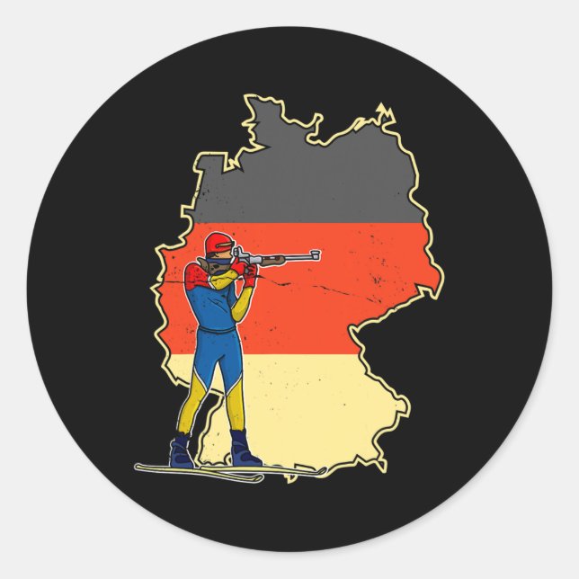 Sticker Rond Biathlon Ski de fond Ski de fond Sentier 9 (Devant)