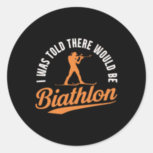 Sticker Rond Biathlon Sport hivernal Ski Riffle tir Biath