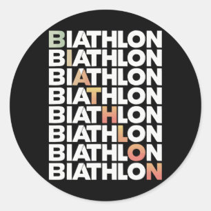 Sticker Rond Biathlon Sport hivernal Ski Riffle tir Biath