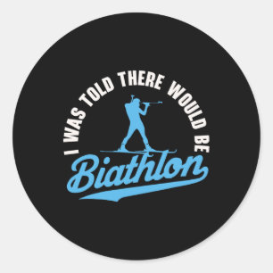 Sticker Rond Biathlon Sport hivernal Ski Riffle tir Biath