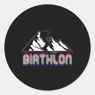 Sticker Rond Biathlon tir Sport Cible Ski Concours