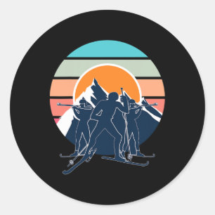 Sticker Rond Biathlon tir Sport Cible Ski Concours