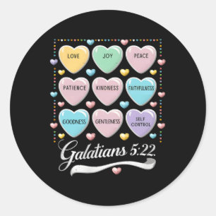 Sticker Rond Bible Christian Valentine Galates 5 22 Conversat