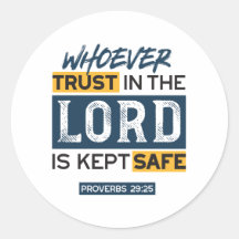 Bible Quote Art - Proverbs 29:25 Trust in God
