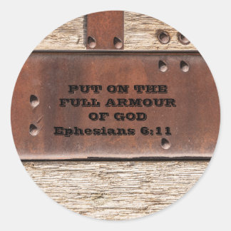 Sticker Rond Bible Verse Pleine Armure de Dieu Éphésiens