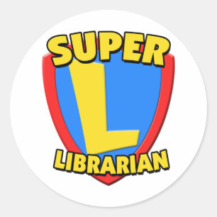 Sticker Rond Bibliothécaire superbe