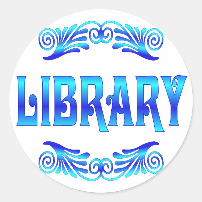 STICKER ROND BIBLIOTHÈQUE (Devant)