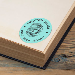 Sticker Rond Bibliothèque municipale Lire l'aimer la rendre Per