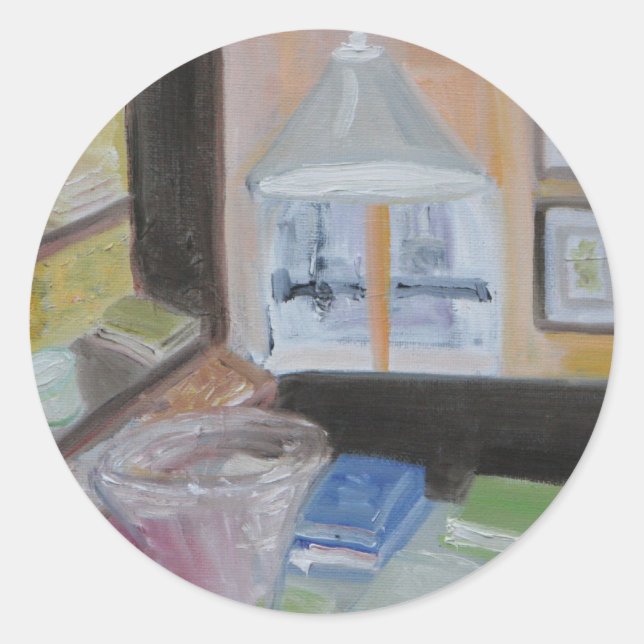 Sticker Rond Bibliothèque Paris (Devant)