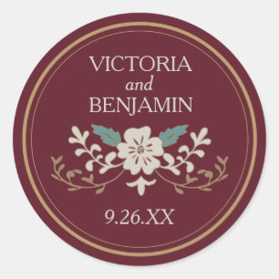 Sticker Rond Bibliothèque vintage