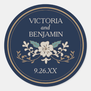 Sticker Rond Bibliothèque vintage