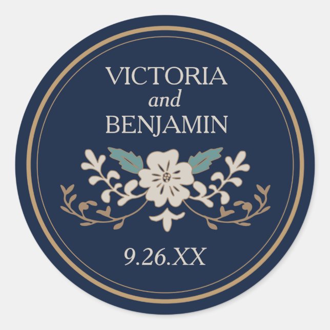 Sticker Rond Bibliothèque vintage (Devant)