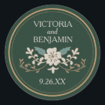 Sticker Rond Bibliothèque vintage<br><div class="desc">livre de bibliothèque vintage inspiré design mariage par Shelby Allison. Cliquez sur le lien ci-dessous pour voir l'ensemble de la collection de livres de bibliothèque qui comprend les invitations correspondants,  les cartes rsvp,  les timbres-poste et bien plus encore.</div>