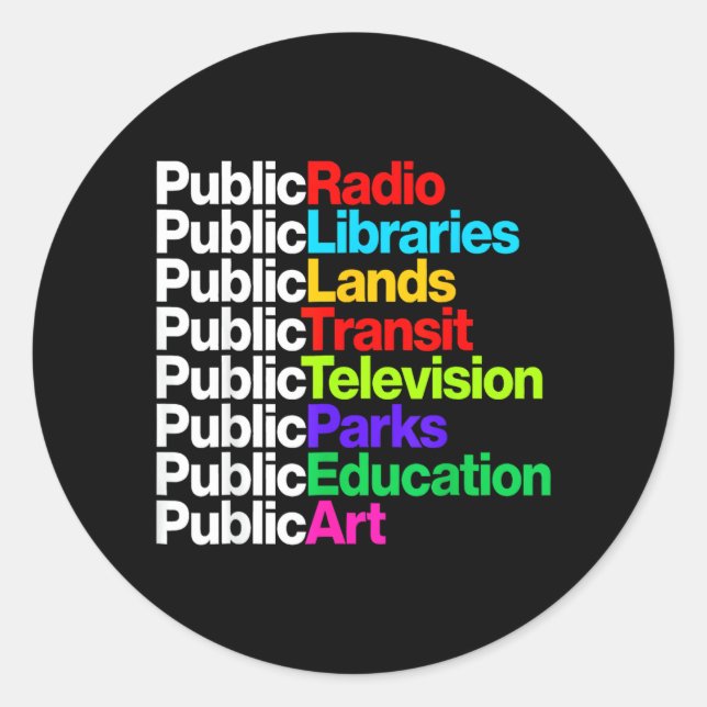Sticker Rond Bibliothèques de radio publique Terres Transit Ted (Devant)