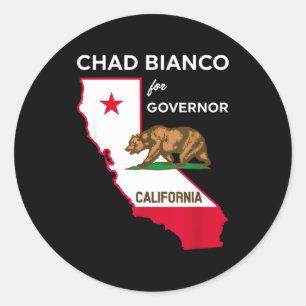 Sticker Rond Bicanco 2026 Chad Bianco Gouverneur De Californie