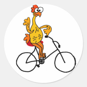 Sticker Rond Bicyclette en caoutchouc amusant