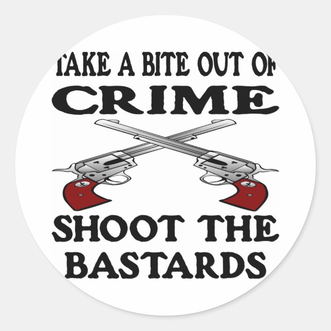 Sticker Rond Bidards criminels blancs (Devant)