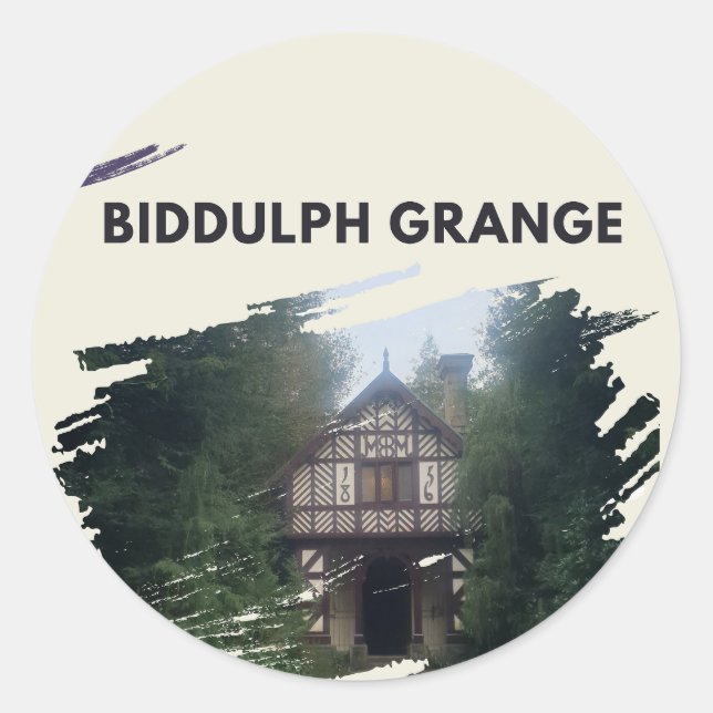 Sticker Rond Biddulph Grange (Devant)