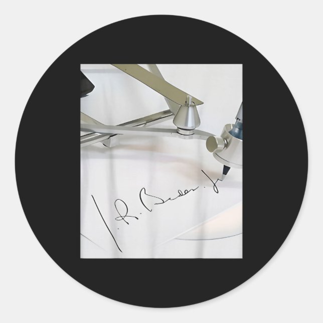 Sticker Rond Biden Autopen Signature Funny  (Devant)