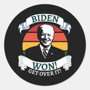 Sticker Rond Biden Gagnera Obtenir Sur It Pro Biden