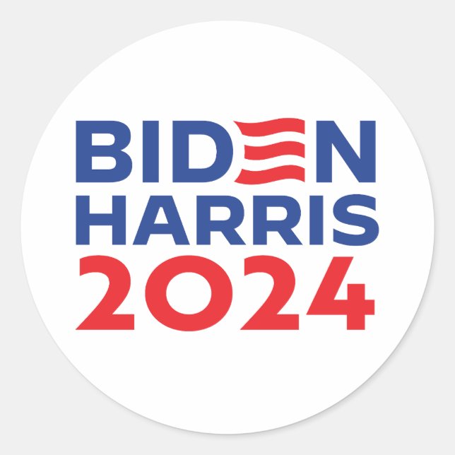 Sticker Rond Biden Harris (Devant)