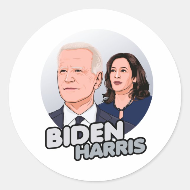 STICKER ROND BIDEN HARRIS - 2020 (Devant)