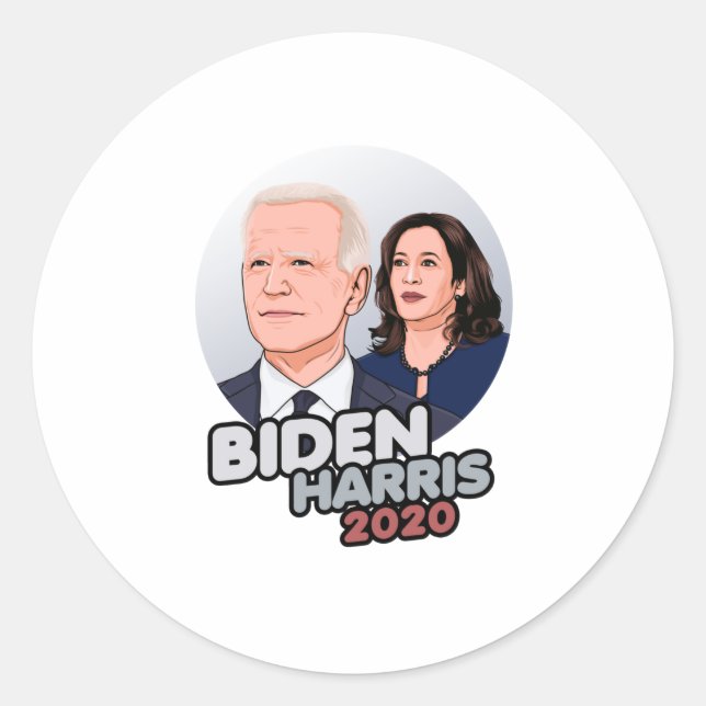 STICKER ROND BIDEN HARRIS - 2020 (Devant)