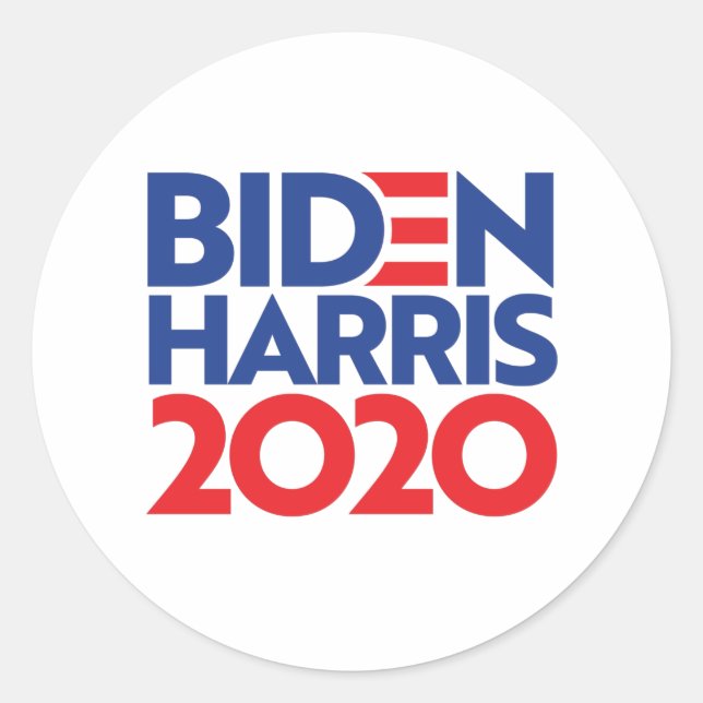 STICKER ROND BIDEN HARRIS 2020 (Devant)