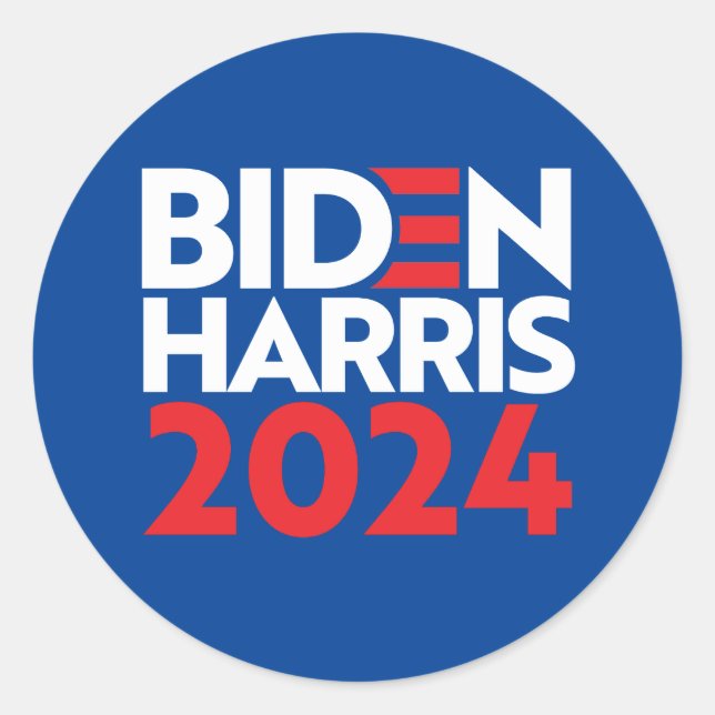 STICKER ROND BIDEN HARRIS 2024 (Devant)