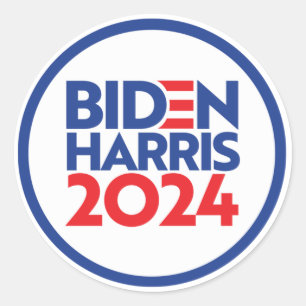 STICKER ROND BIDEN HARRIS 2024