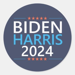 Sticker Rond Biden Harris 2024 pour l'élection présidentielle a