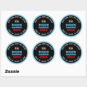 Sticker Rond BIDEN HARRIS 2024 Quelque chose de bon a commencé