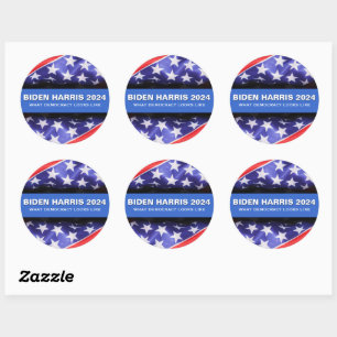 Sticker Rond BIDEN HARRIS Campagne Démocratique 2024
