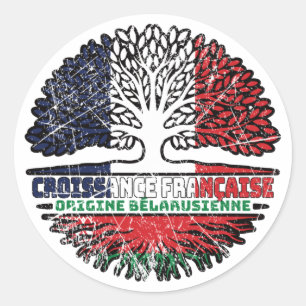 Sticker Rond Biélorussie Biélorussie Biélorussie France Arbre
