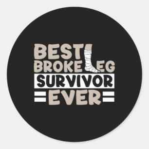 Sticker Rond Bien S'Attirer Bientôt Brisé La Chirurgie De La Ja