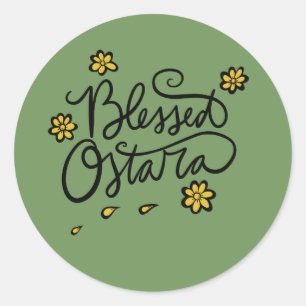 Sticker Rond Bienheureux Ostara