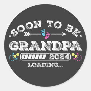 Sticker Rond Bientôt être Grand-père 2024 Chargement