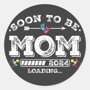 Sticker Rond Bientôt être maman 2024 Chargement