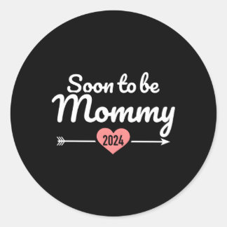 Sticker Rond Bientôt Être Maman 2024 Pour La Grossesse Announce