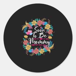 Sticker Rond Bientôt être maman cadeau