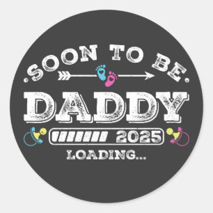 Sticker Rond Bientôt être papa 2025 Chargement