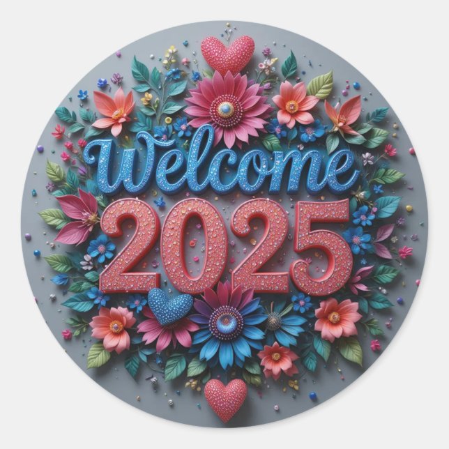 Sticker Rond Bienvenue 2025 (Devant)