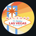 Sticker Rond Bienvenue à Las Vegas<br><div class="desc">Bienvenue à Las Vegas Pretty Las Vegas sticker</div>