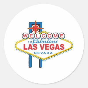 Sticker Rond Bienvenue à Las Vegas