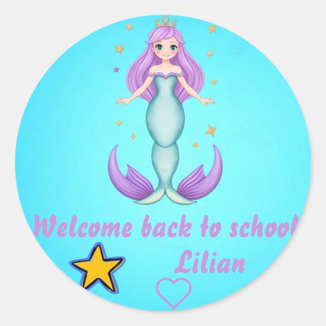 Sticker Rond Bienvenue à l'école (Devant)