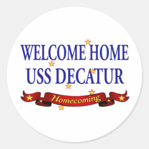 Sticker Rond Bienvenue Accueil USS Decatur