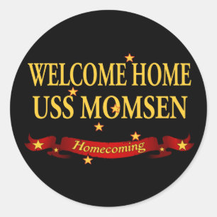 Sticker Rond Bienvenue Accueil USS Momsen