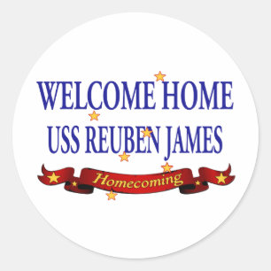 Sticker Rond Bienvenue Accueil USS Reuben James