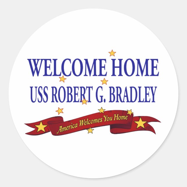 Sticker Rond Bienvenue Accueil USS Robert G. Bradley (Devant)