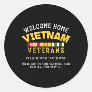 Sticker Rond Bienvenue Accueil Vietnam Anciens Combattants - Vi